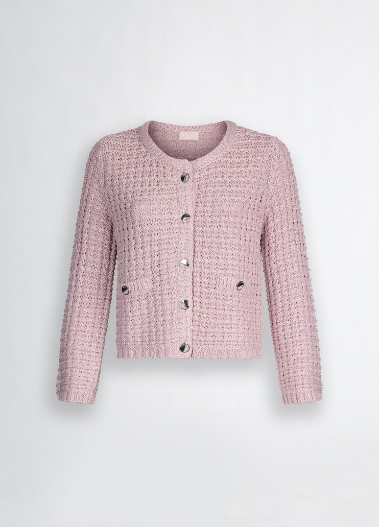 Bouclé jacket pink Liu Jo - large image number 6 Bouclé jacket pink Liu Jo - large image number 6