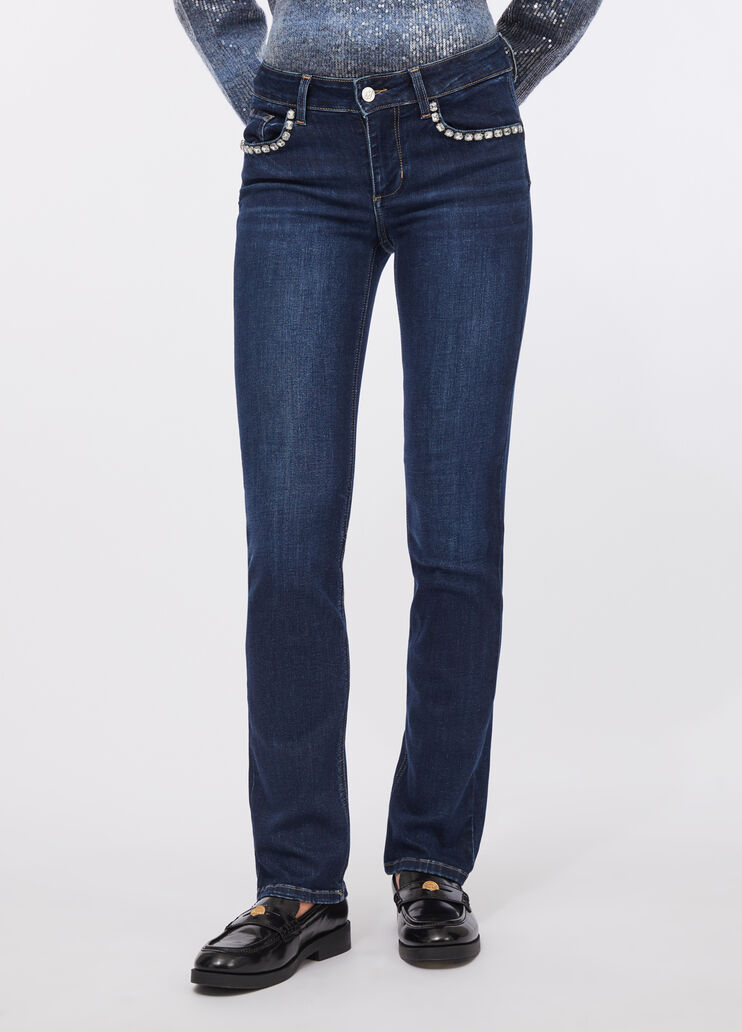 Slim-Jeans mit Rissen Dunkles Denimblau Liu Jo - large image number 0