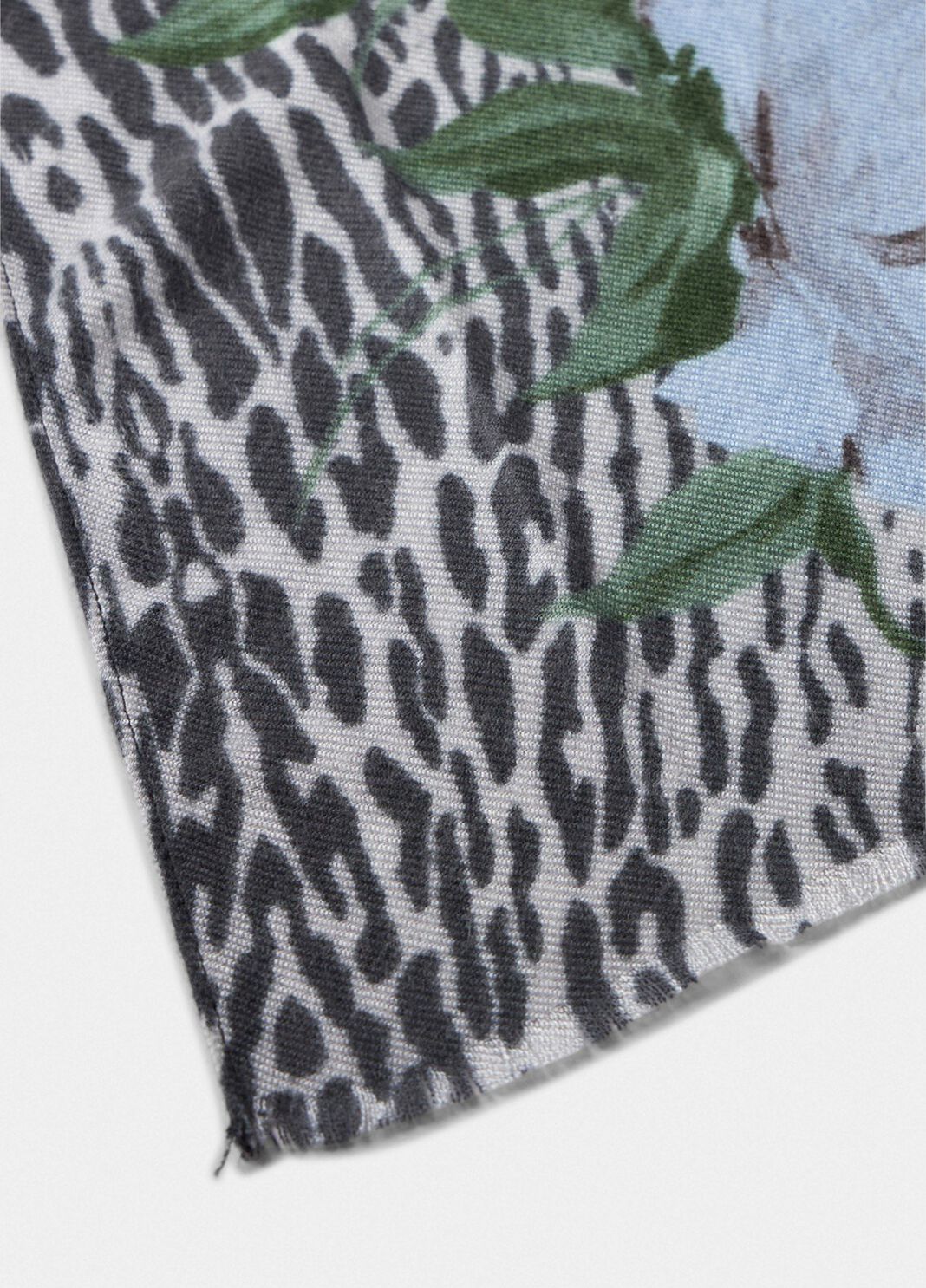 Floral animal print stole light denim Liu Jo - large image number 2
