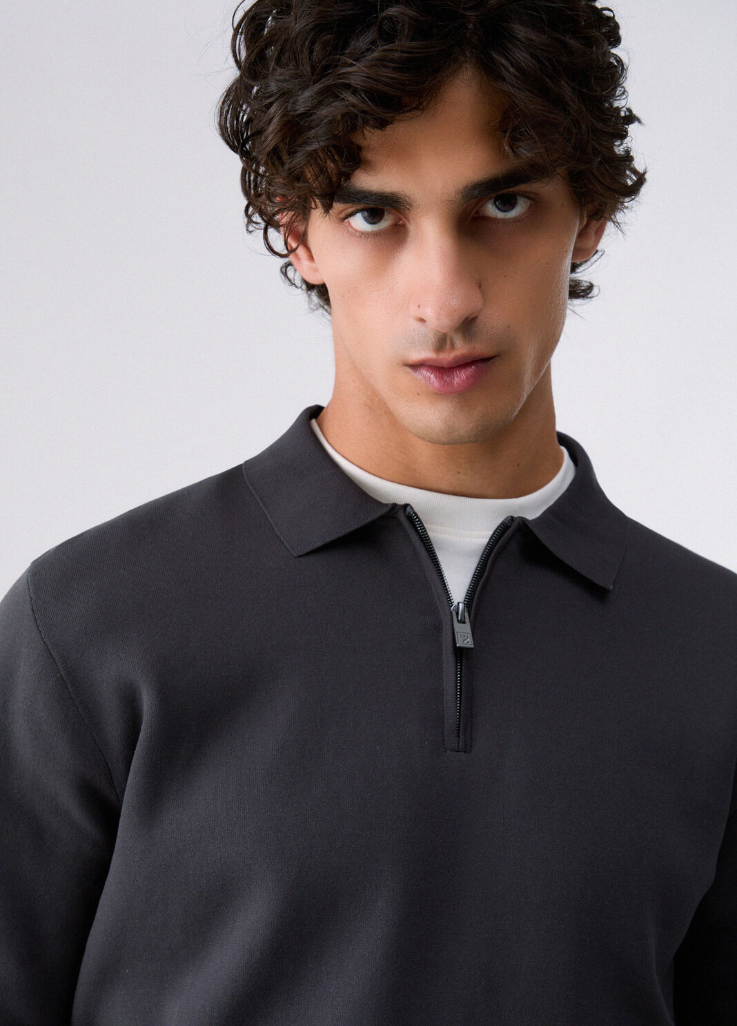 Polo shirt in cotton rasato dark grey Liu Jo - large image number 4
