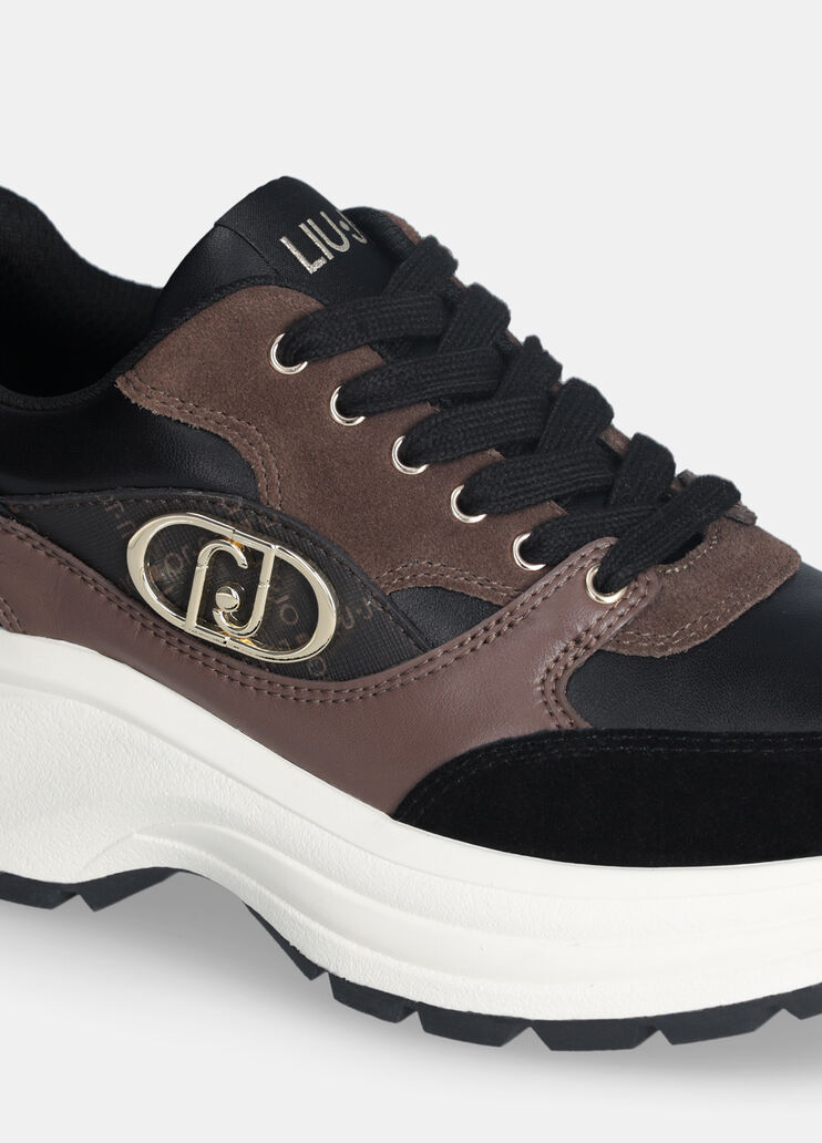 Suede and leather sneakers black Liu Jo - medium Suede and leather sneakers black Liu Jo - medium