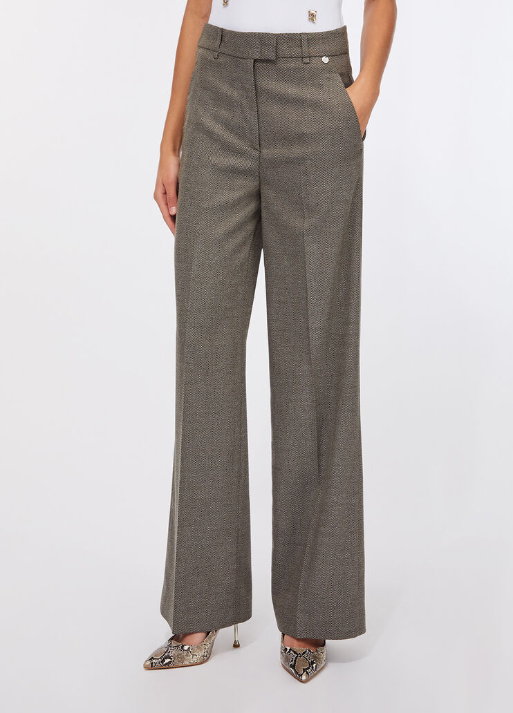 Straight trousers with crease dark beige Liu Jo - large image number 0