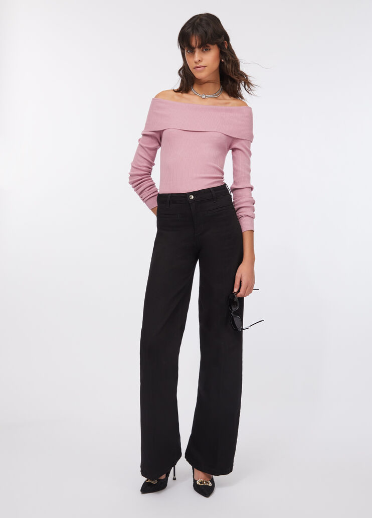 Off-the-shoulder jumper pink Liu Jo - large image number 5