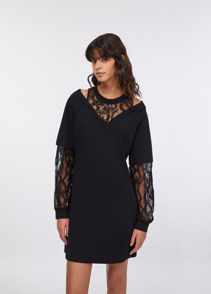 Sweatkleid mit Spitze Schwarz Liu Jo - large image number 0