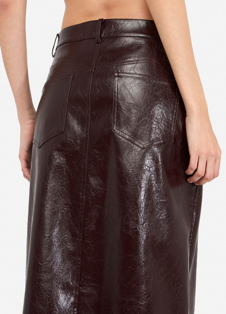 Glossy five-pocket skirt dark brown Liu Jo - large image number 4 Glossy five-pocket skirt dark brown Liu Jo - large image number 4