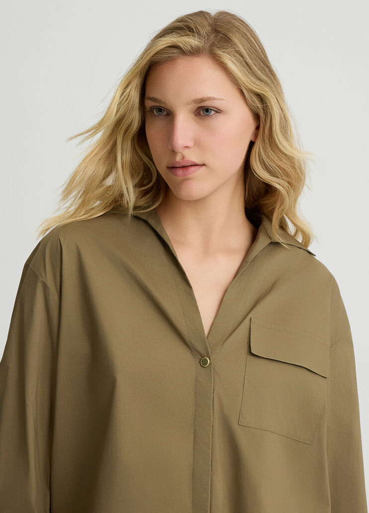 Cotton shirt with print green Liu Jo - large image number 2 Cotton shirt with print green Liu Jo - large image number 2