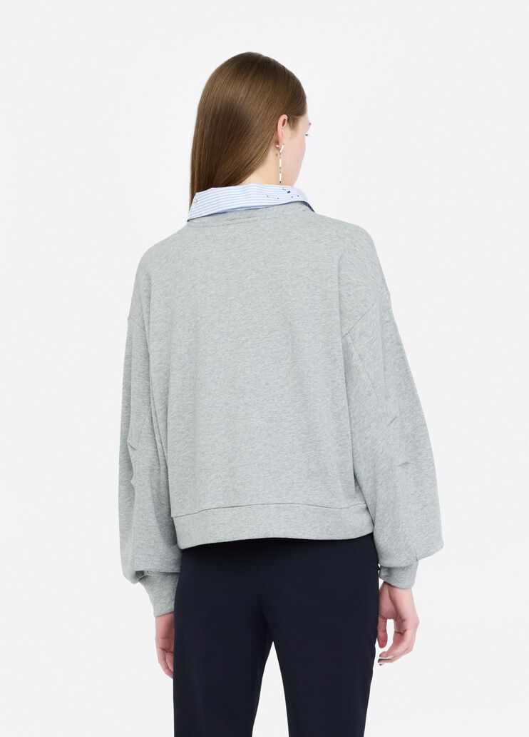 Sweatshirt with rhinestones grey Liu Jo - large image number 1 Sweatshirt with rhinestones grey Liu Jo - large image number 1