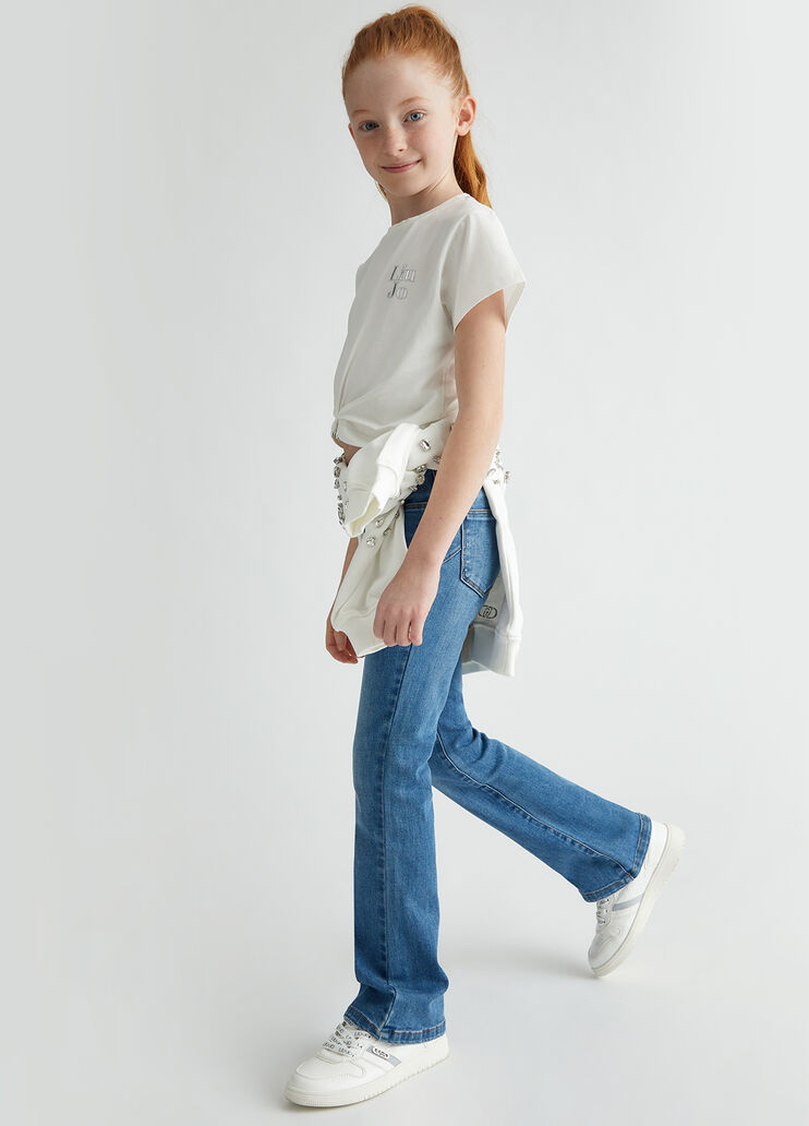 Cotton T-shirt white Liu Jo - medium Cotton T-shirt white Liu Jo - medium