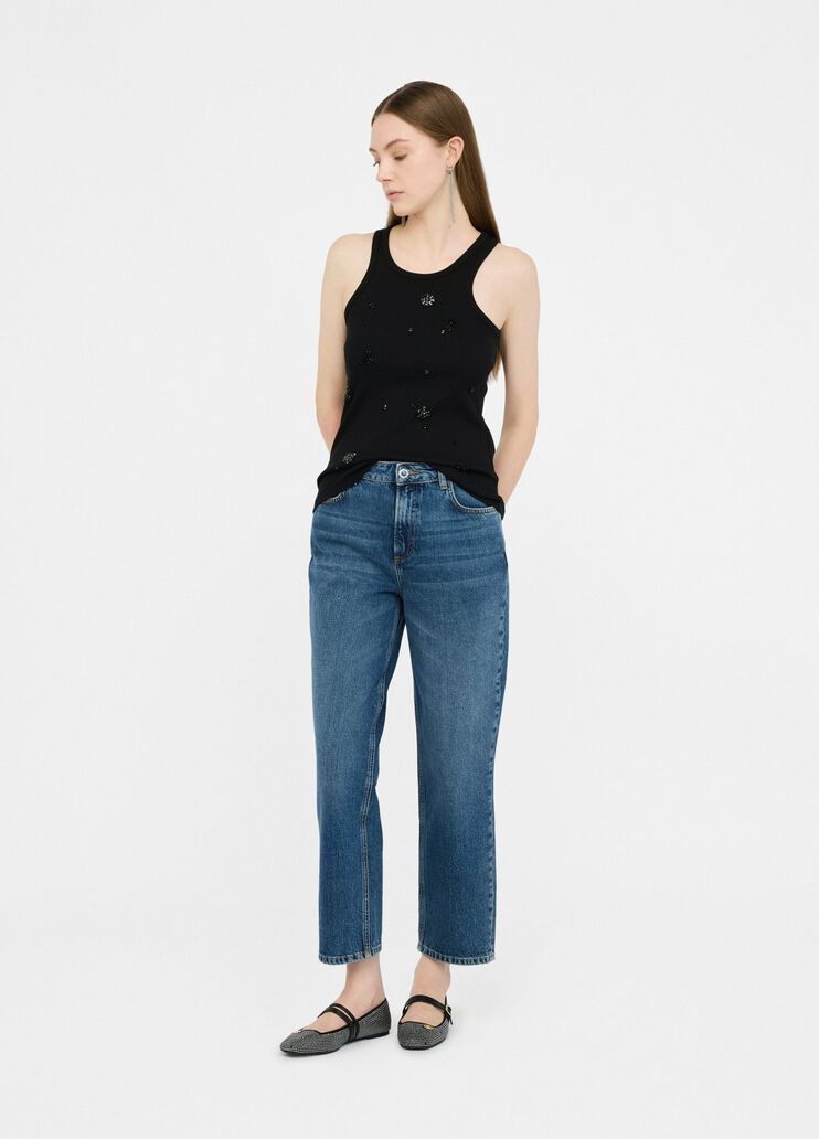High-waisted straight-leg jeans blue denim Liu Jo - medium High-waisted straight-leg jeans blue denim Liu Jo - medium