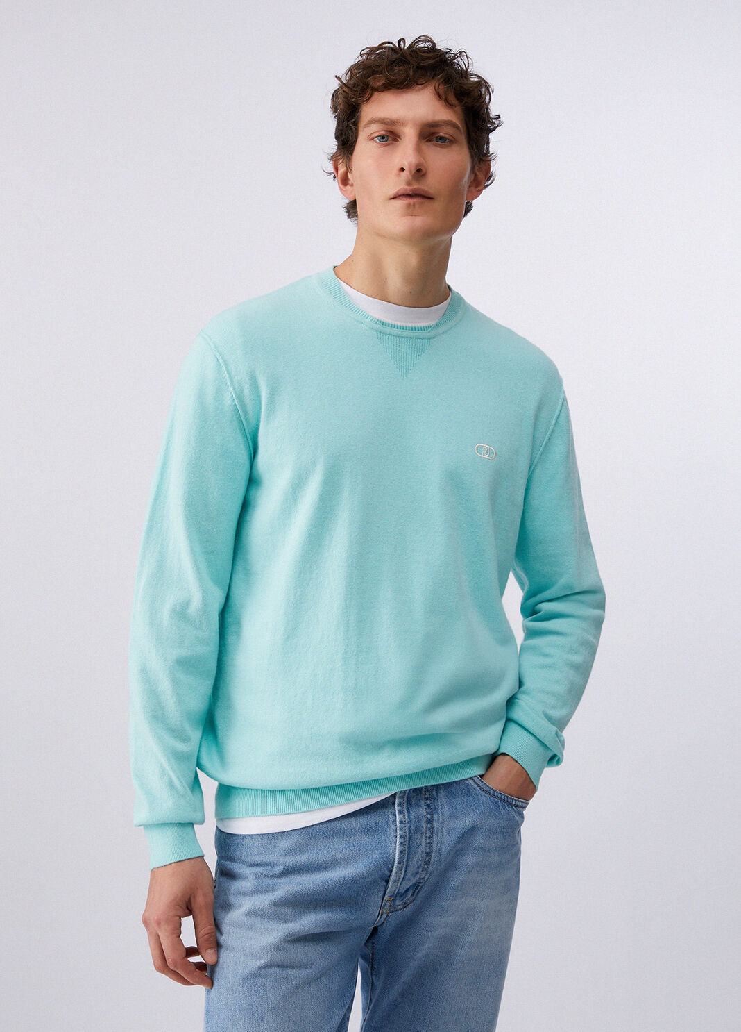 Cotton and cashmere sweater mint green Liu Jo - large image number 0