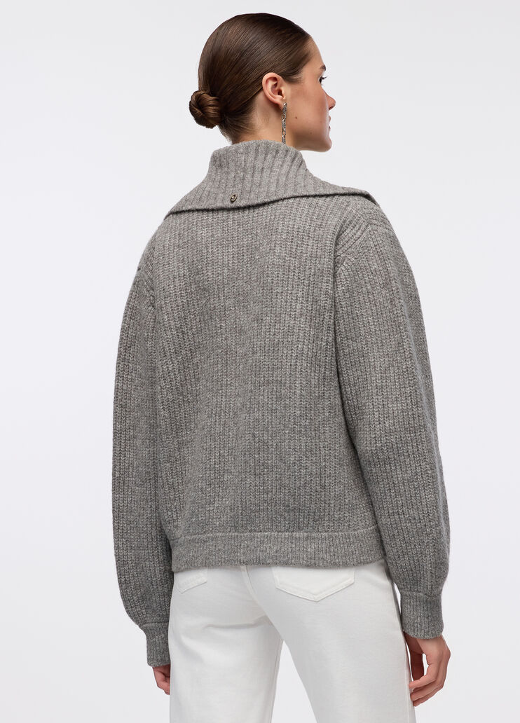 Wool-blend cardigan grey Liu Jo - large image number 1