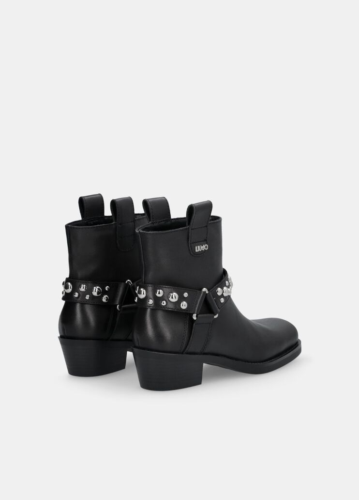 Bottines Texanes &agrave; Clous noir Liu Jo - medium