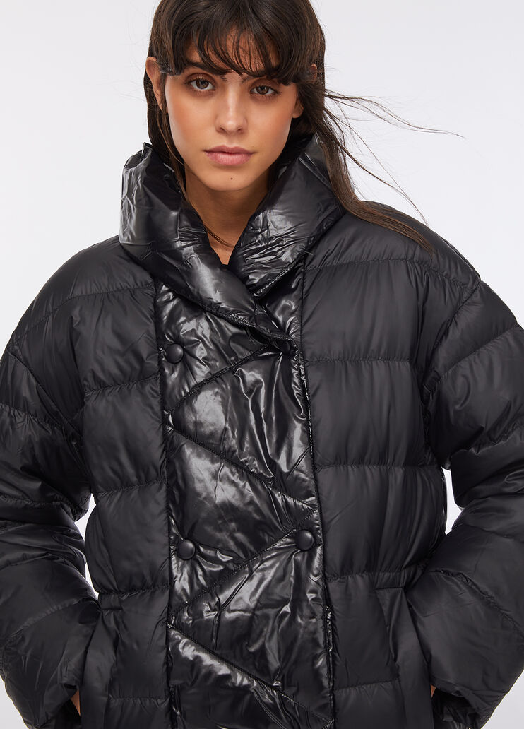Cappotto in nylon trapuntato nero Liu Jo - large image number 2