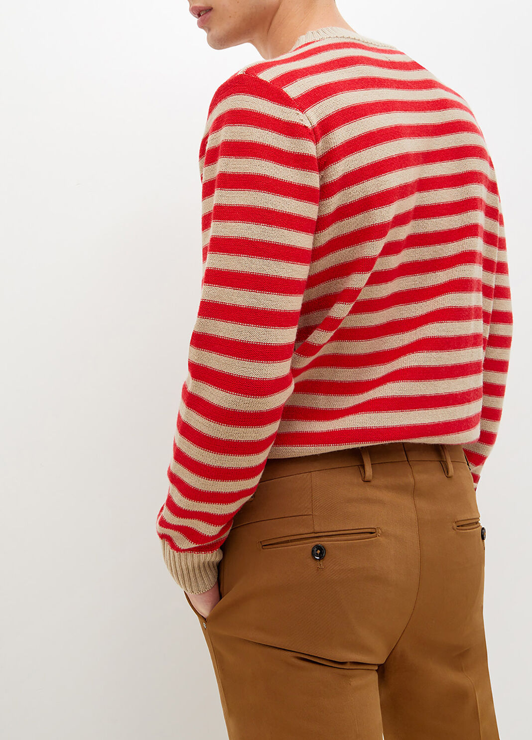 Maglia a righe in lana beige Liu Jo - large image number 1