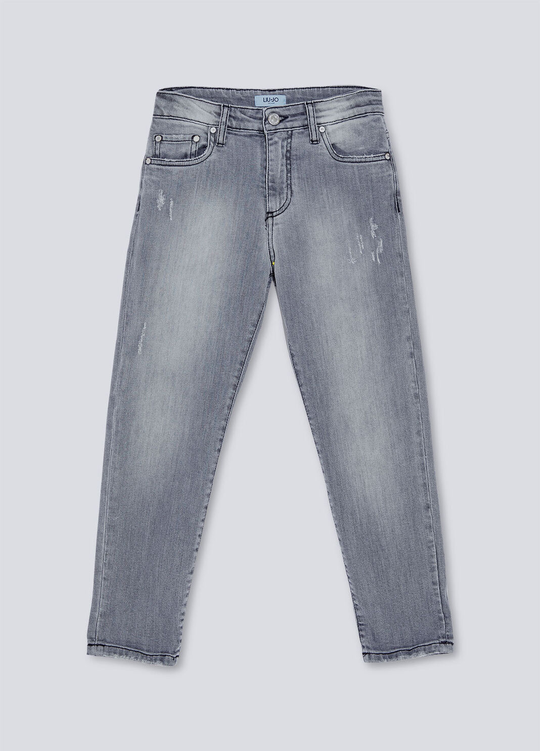 Jean boyfriend avec griffures denim noir Liu Jo - large image number 1