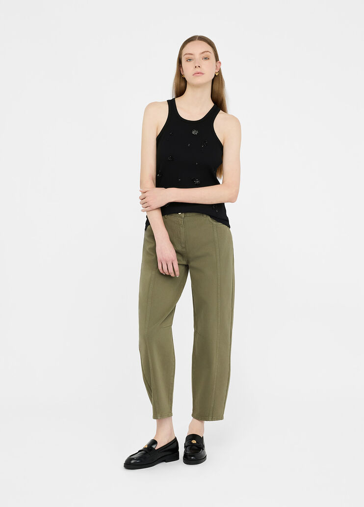 Pantalon droit vert militaire Liu Jo - medium Pantalon droit vert militaire Liu Jo - medium