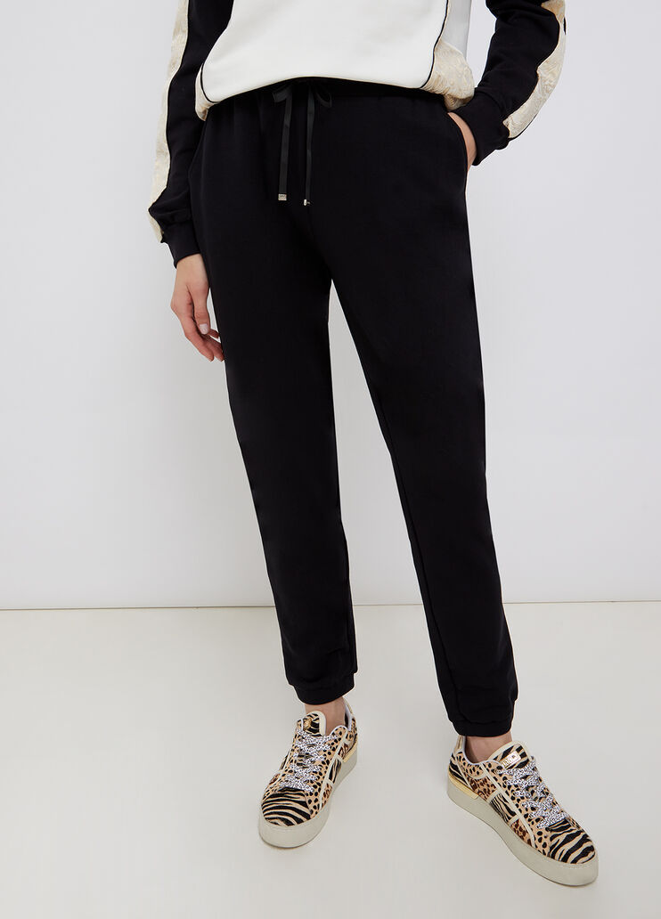 Fleece trousers black Liu Jo - large image number 0 Fleece trousers black Liu Jo - large image number 0