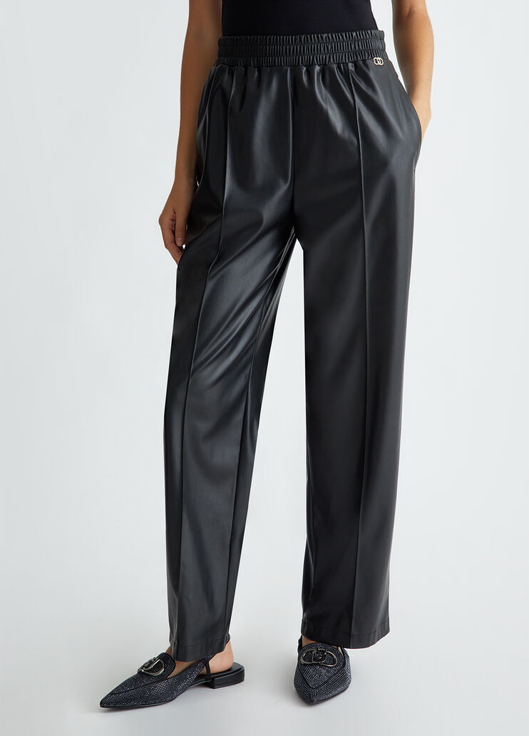 Hose aus beschichtetem Gewebe schwarz Liu Jo - medium Hose aus beschichtetem Gewebe schwarz Liu Jo - medium