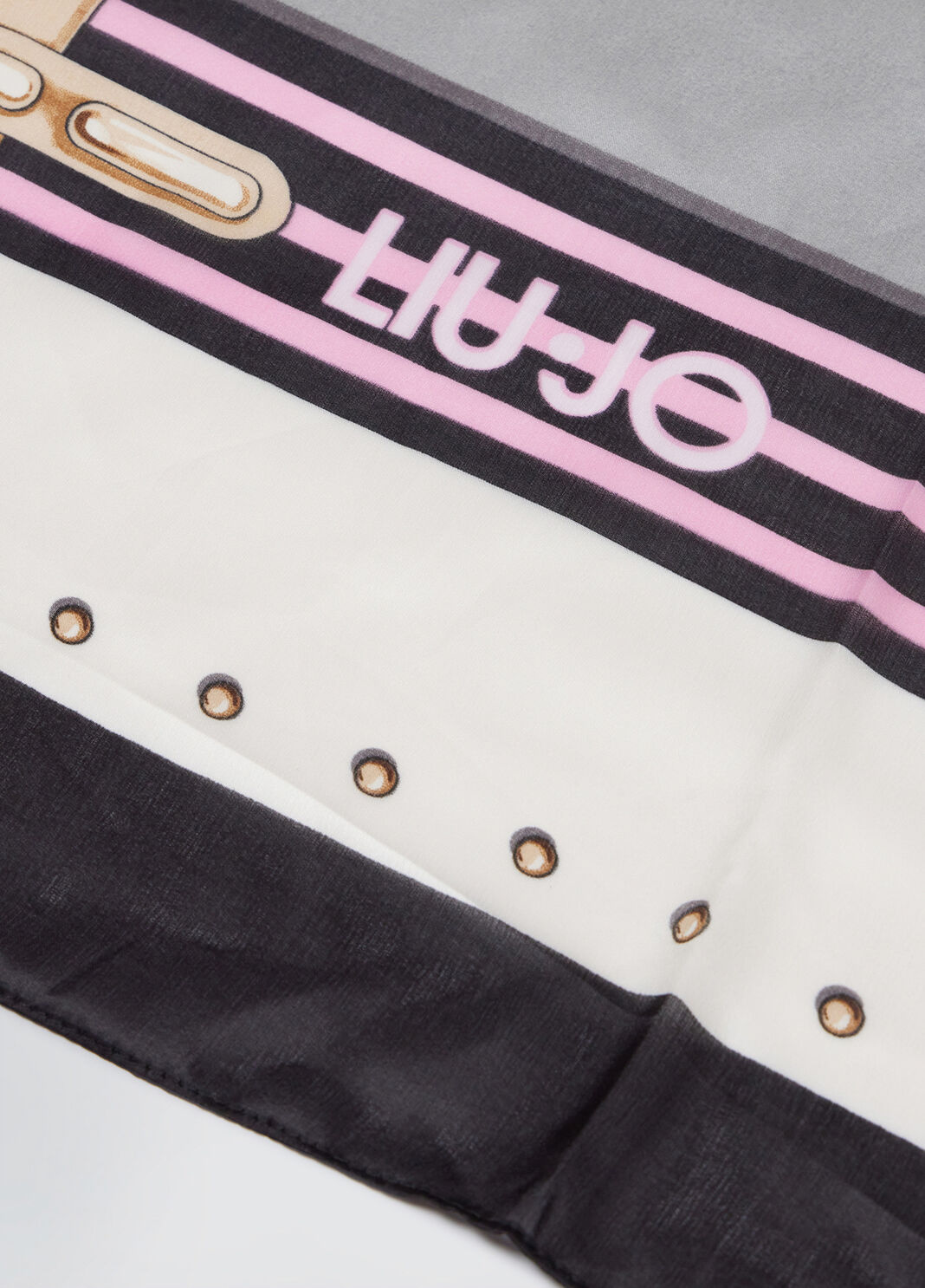 Gestreiftes Halstuch Schwarz Liu Jo - large image number 0