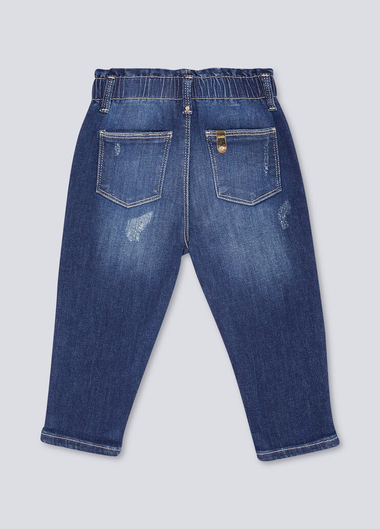Infant jeans with scratches blue denim Liu Jo - large image number 1 Infant jeans with scratches blue denim Liu Jo - large image number 1