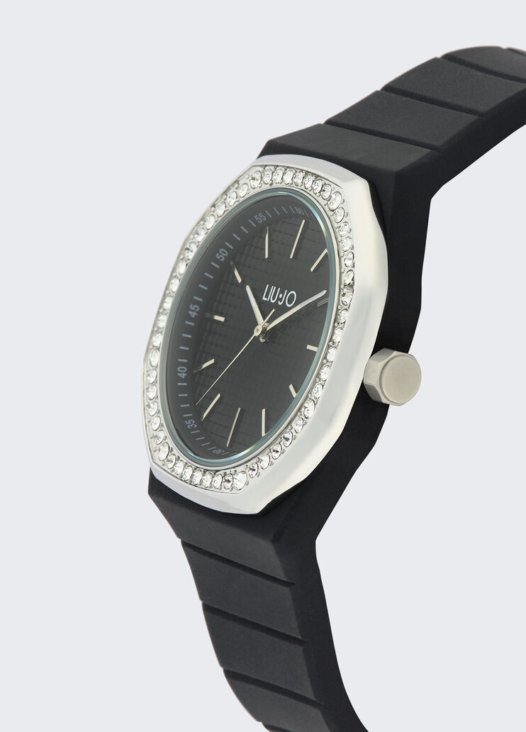 Watch with silicone strap black Liu Jo - medium Watch with silicone strap black Liu Jo - medium
