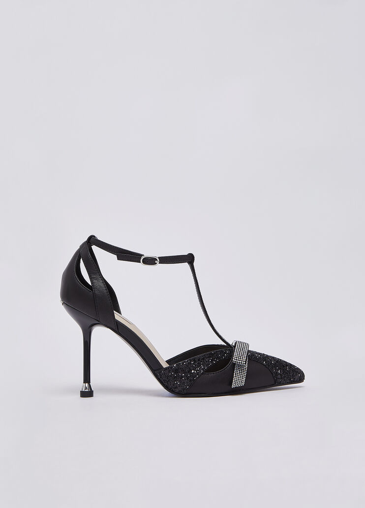 Escarpins paillettes avec d&eacute;coupes noir Liu Jo - medium