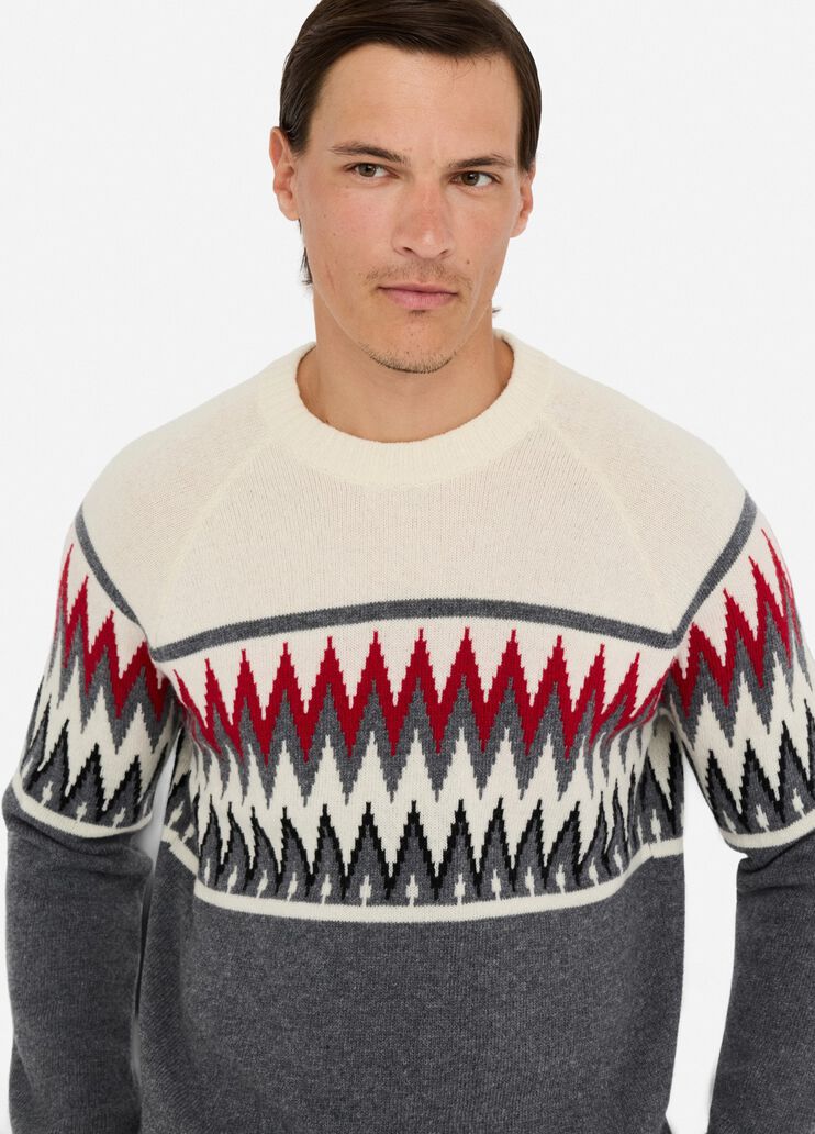 Jacquard wool sweater grey Liu Jo - large image number 4 Jacquard wool sweater grey Liu Jo - large image number 4