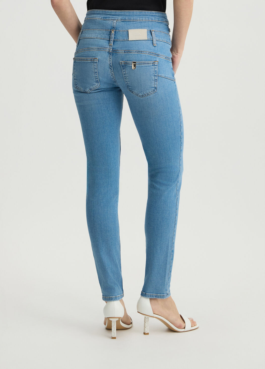 Jean skinny &agrave; taille haute denim bleu fonc&eacute; Liu Jo - large image number 1