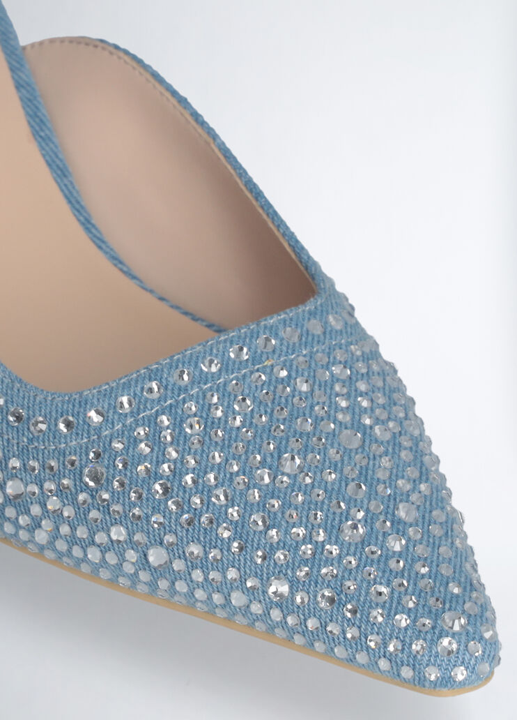 All-over rhinestone-detailed denim mules denim Liu Jo - large image number 4 All-over rhinestone-detailed denim mules denim Liu Jo - large image number 4