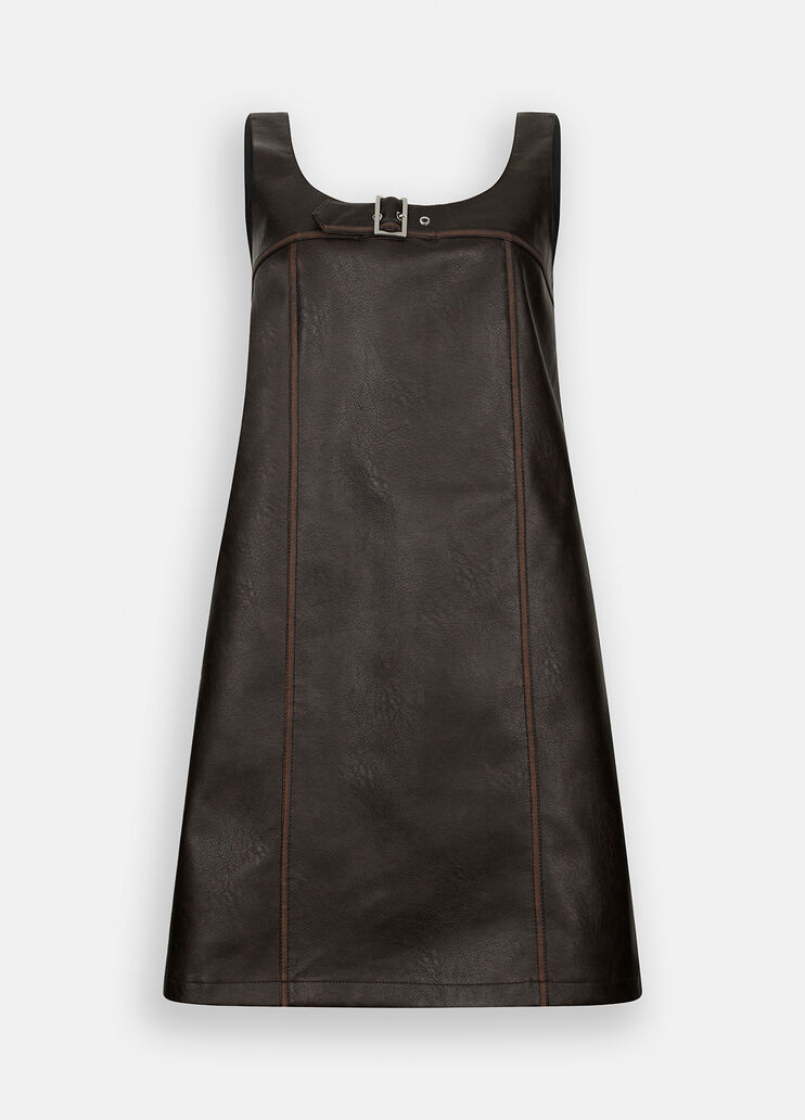 Short coated fabric dress  light chocolate Liu Jo - large image number 6  Short coated fabric dress  light chocolate Liu Jo - large image number 6