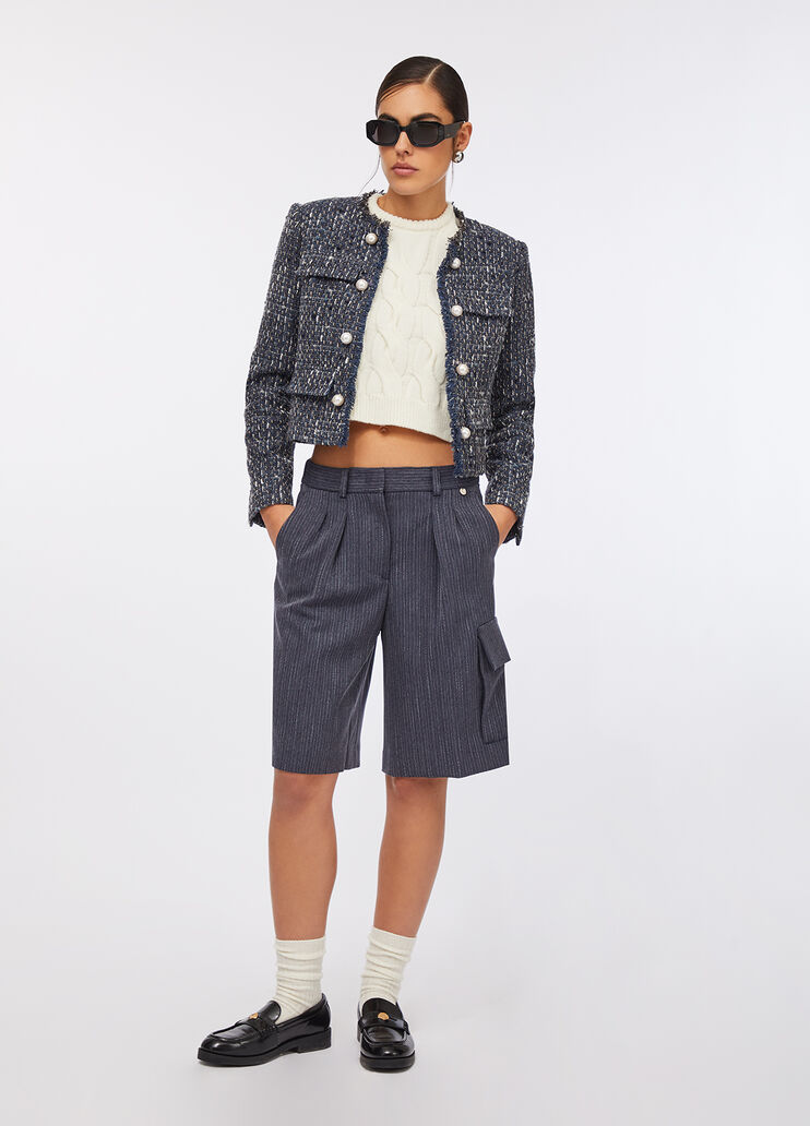 Jacke aus Bouclé Blau Liu Jo - large image number 5