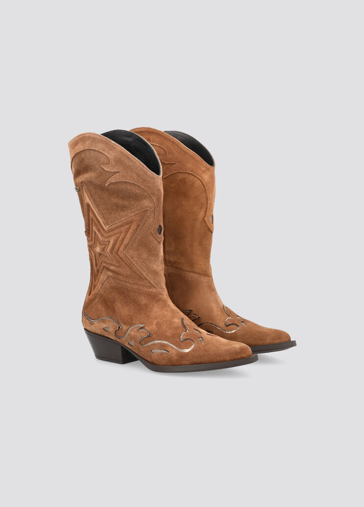 Stivali texani in suede ottone Liu Jo - large image number 2 Stivali texani in suede ottone Liu Jo - large image number 2