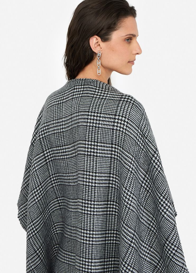 Poncho prince-de-galles noir Liu Jo - large image number 4