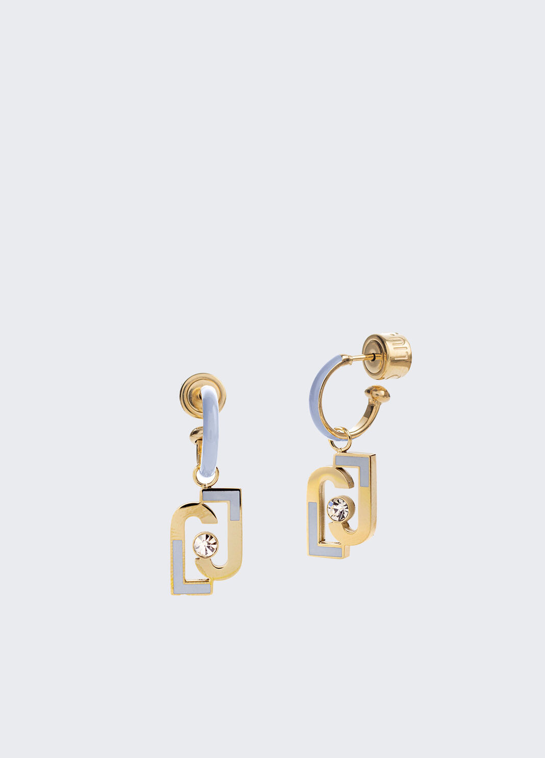Pendientes con logotipo azul claro Liu Jo - large image number 1