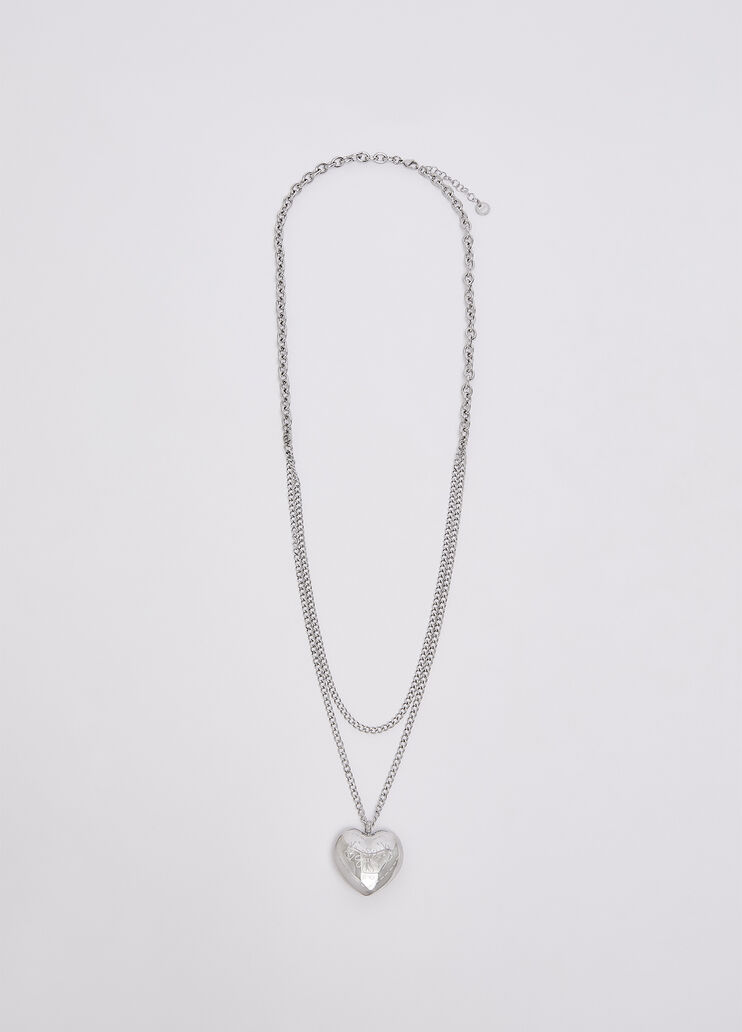 Necklace long with pattern a heart silver Liu Jo - medium