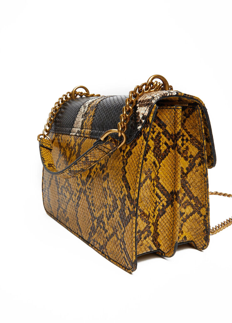 Sac à bandoulière écoconçu moutarde, écru et noir Liu Jo - large image number 1