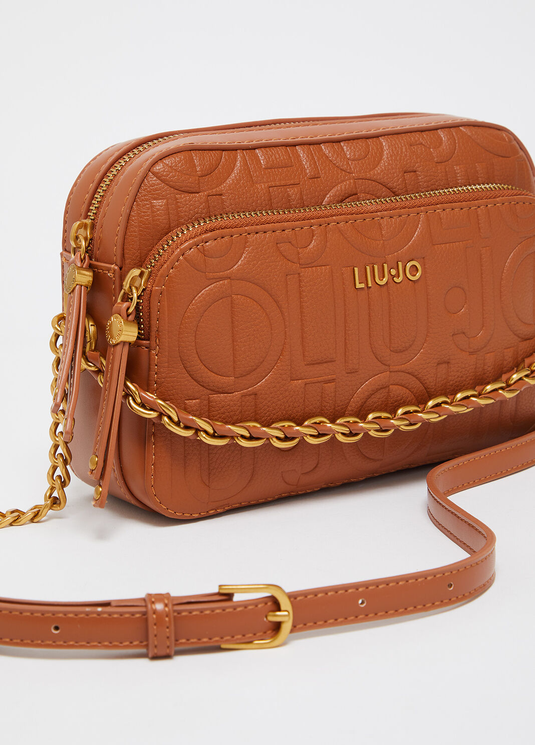 Mittelgro&szlig;e Umh&auml;ngetasche mit Zierkette braun Liu Jo - large image number 4