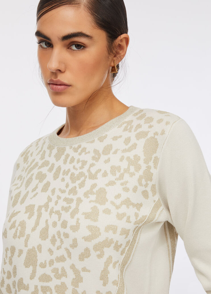 Джемпер с анималистическим мотивом белый Liu Jo - large image number 3