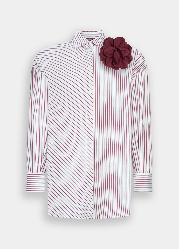 Striped shirt with brooch striped Liu Jo - large image number 6