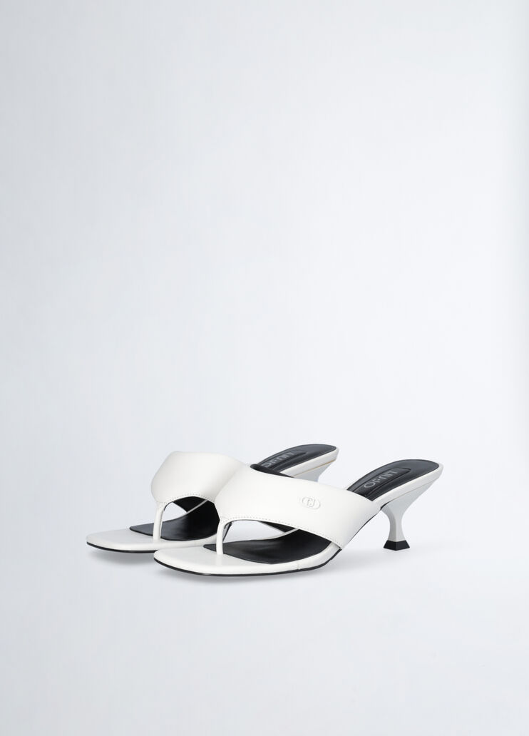 Thong sandals with heel white Liu Jo - large image number 1 Thong sandals with heel white Liu Jo - large image number 1