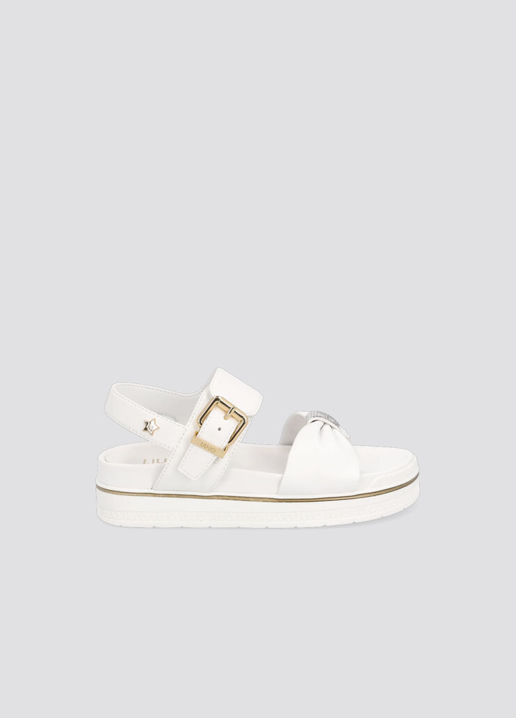 Girls’ sandals with bow milk Liu Jo - large image number 0 Girls’ sandals with bow milk Liu Jo - large image number 0