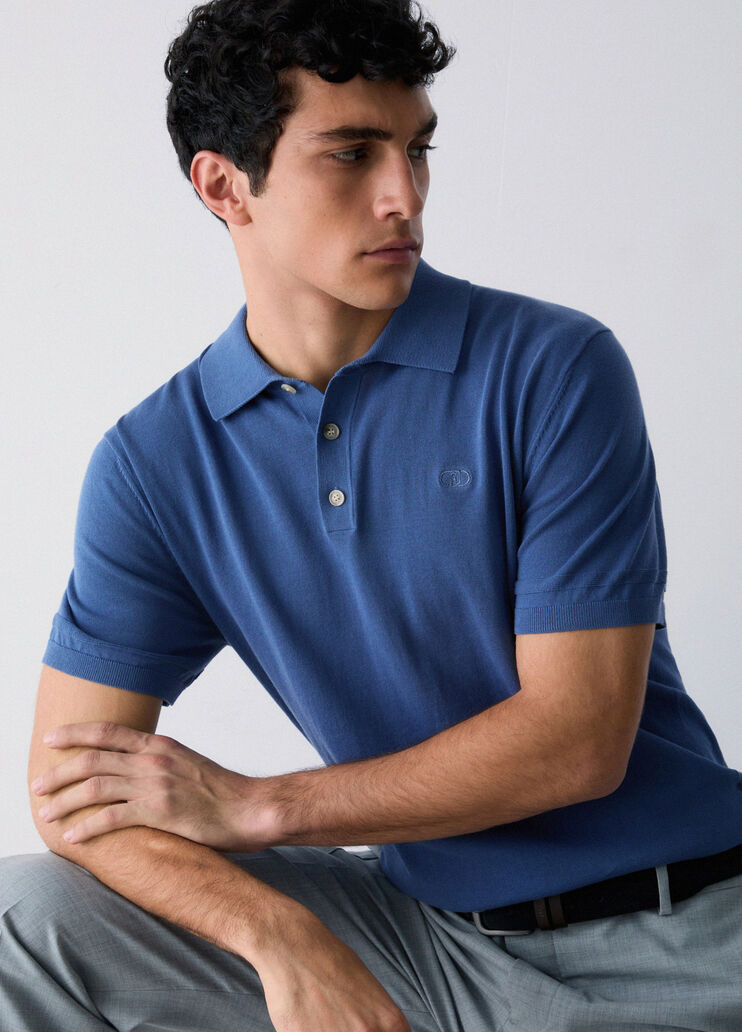 Knit polo-shirt blue Liu Jo - medium