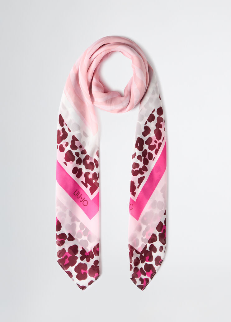 Animal-print foulard pink Liu Jo - medium