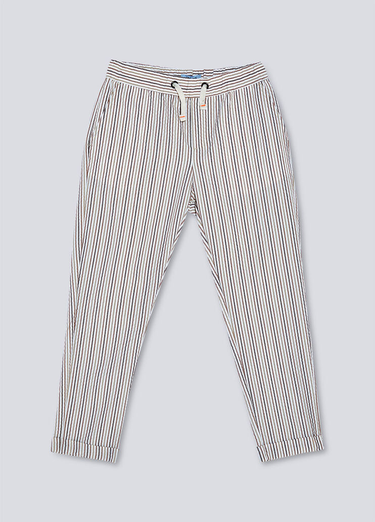 Длинные брюки в полоску белый/синий Liu Jo - large image number 0