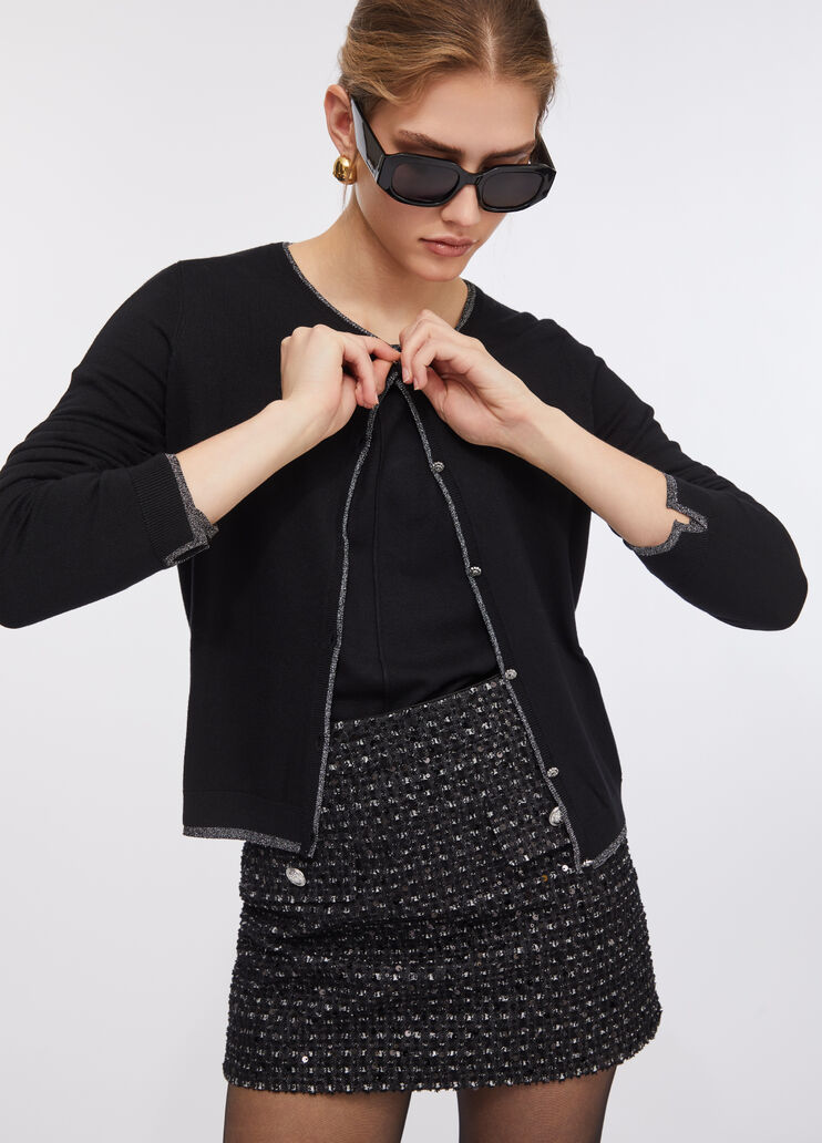 Cardigan with jewel buttons black Liu Jo - medium