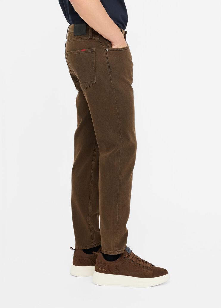 Tapered distressed cotton jeans brown Liu Jo - large image number 4 Tapered distressed cotton jeans brown Liu Jo - large image number 4