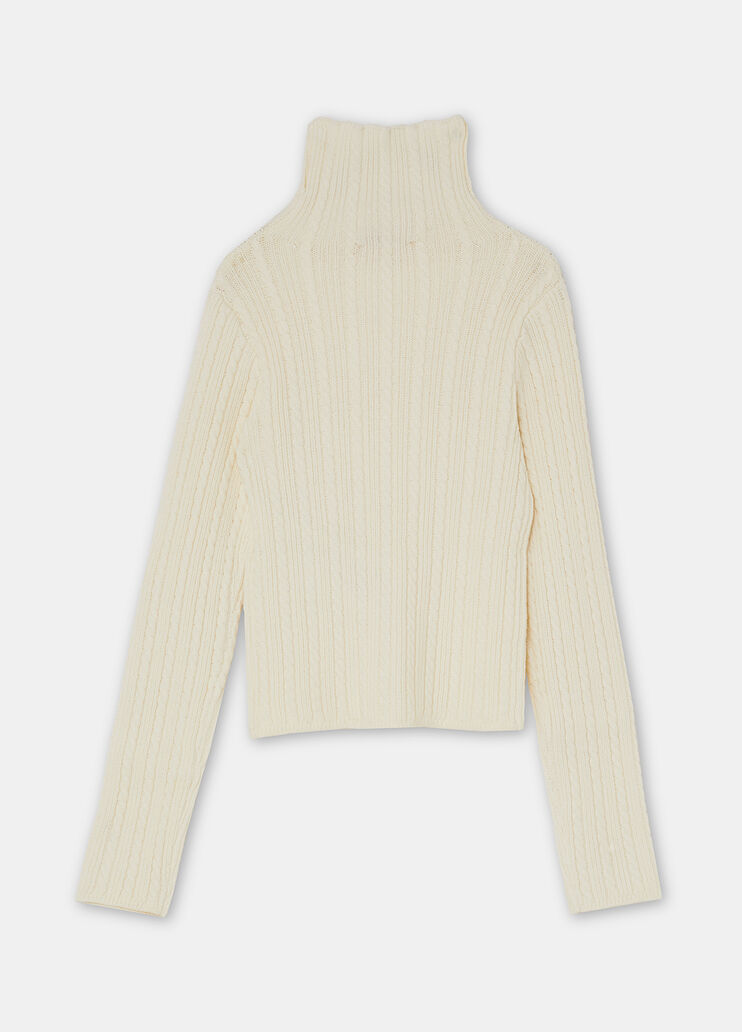 Cable stitch turtleneck butter Liu Jo - large image number 3