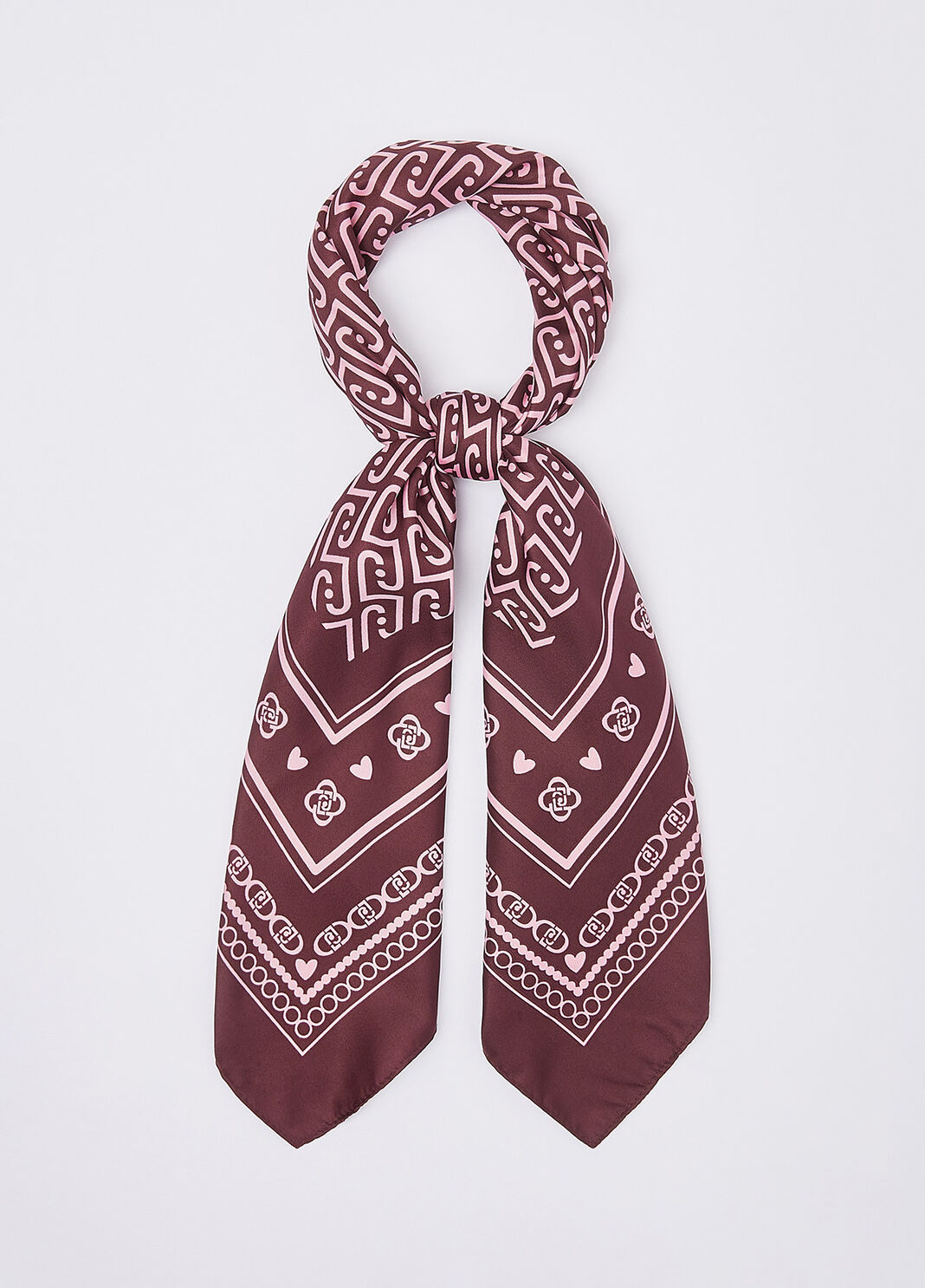 Grand Foulard avec Logo Monogramme aubergine Liu Jo - large image number 1