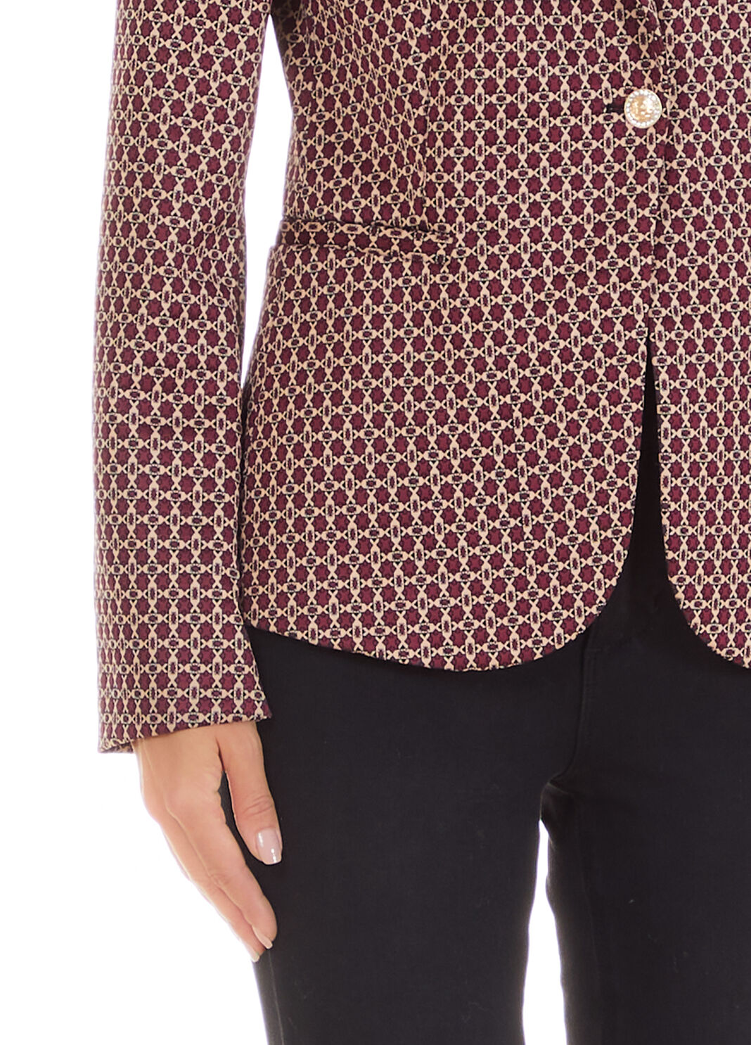 Slim-fit jacquard blazer geometric print Liu Jo - large image number 2