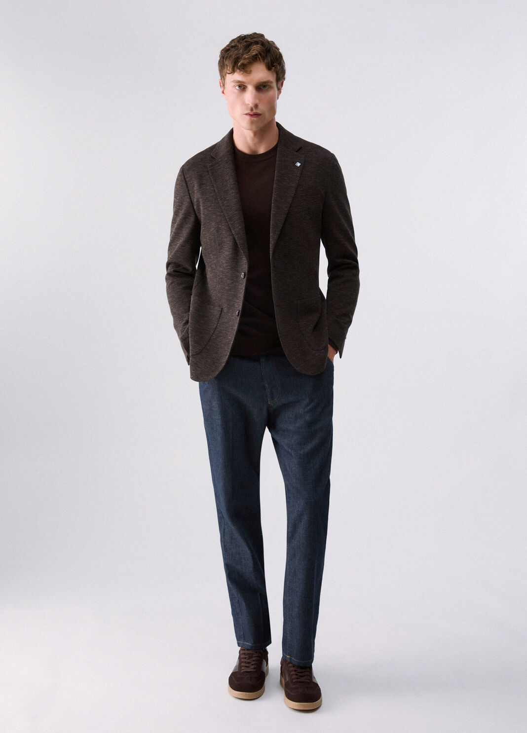 Jacket in piqu&eacute; jersey brown Liu Jo - large image number 5